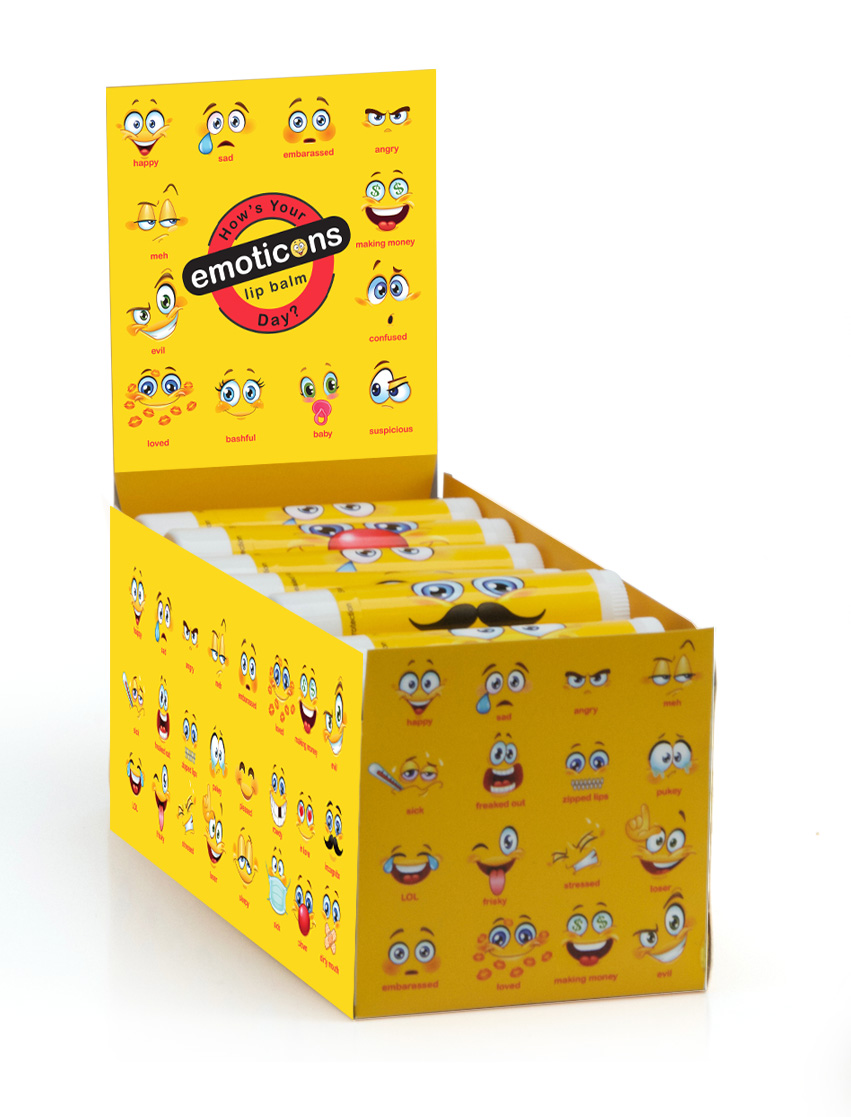 Emoji Sstds Emoji Lip Balm Stick 36ct Display Box