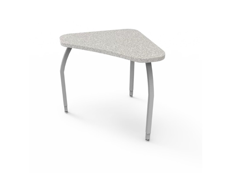 Wisconsin Bench Elo6400-adjss-25-25 Elo Connect 4 Desk, Grey Nebula Laminate & Banding With 3 Adjustable Smooth Silver Legs - 26-31 X 36 X 24 In.