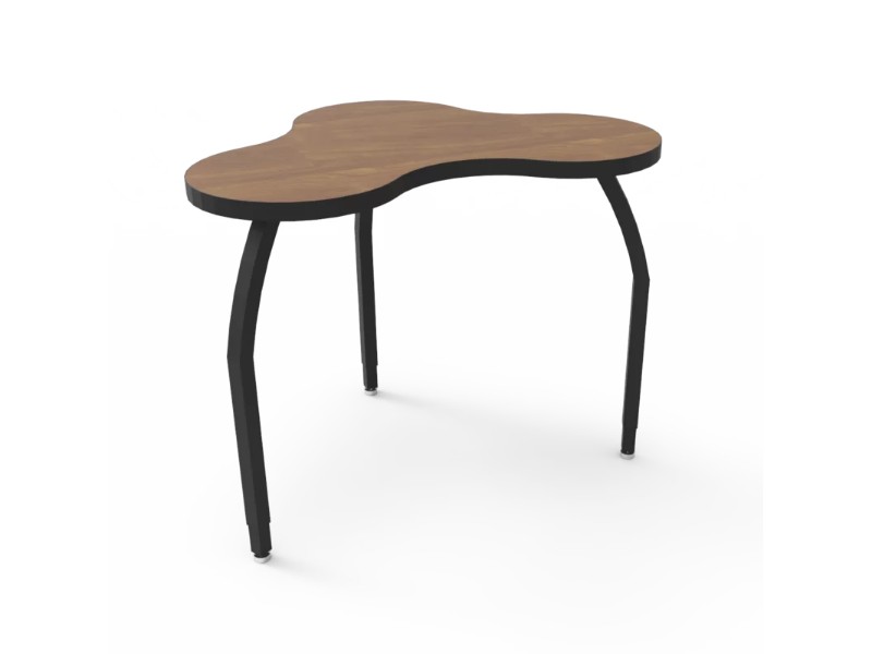 Elo Connect 6 Desk, Wild Cherry Laminate & Banding With 4 Adjustable Smooth Silver Legs - 26-31 X 30 X 18 In.