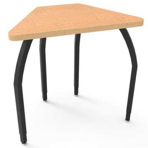 Wisconsin Bench Elo6216-adj09-94-94 Elo Connect 6 Desk, Fusion Maple Laminate & Banding With 4 Adjustable Black Legs - 26-31 X 30 X 18 In.