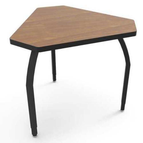 Elo Diamond Desk With Wild Cherry Laminate & 3 Adjustable Black Legs - 26-31 X 34 X 30 In.