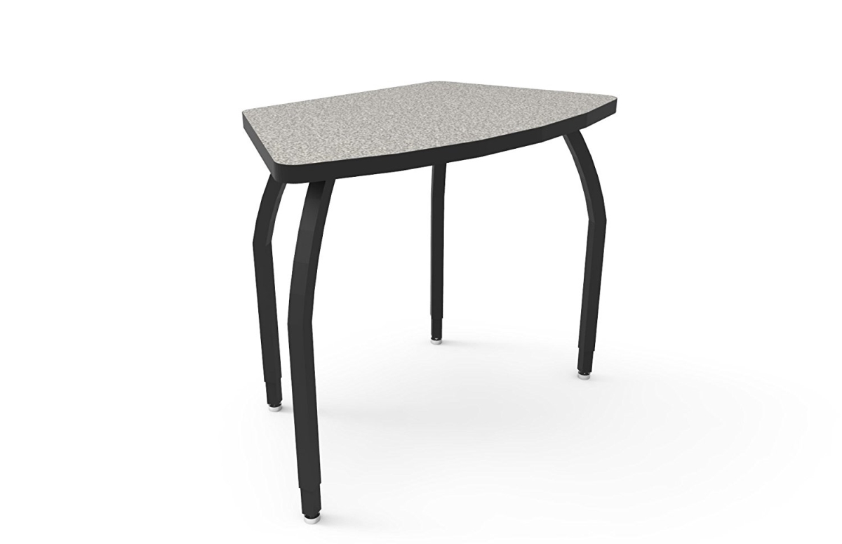 Elo Echo Desk With Grey Nebula Laminate & 4 Adjustable Black Legs - 26-31 X 36 X 20 In.
