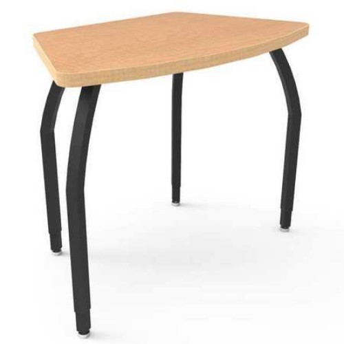 Elo Echo Desk, Fusion Maple Laminate & Banding With 4 Adjustable Black Legs - 26-31 X 36 X 20 In.
