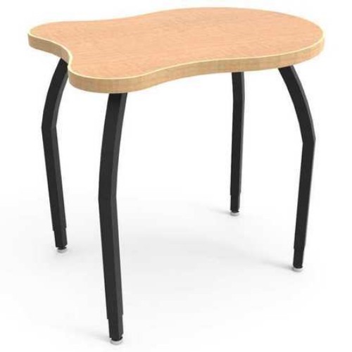 Elo Adapt Desk, Fusion Maple Laminate & Banding With 4 Adjustable Black Legs - 26-31 X 30 X 22.5 In.