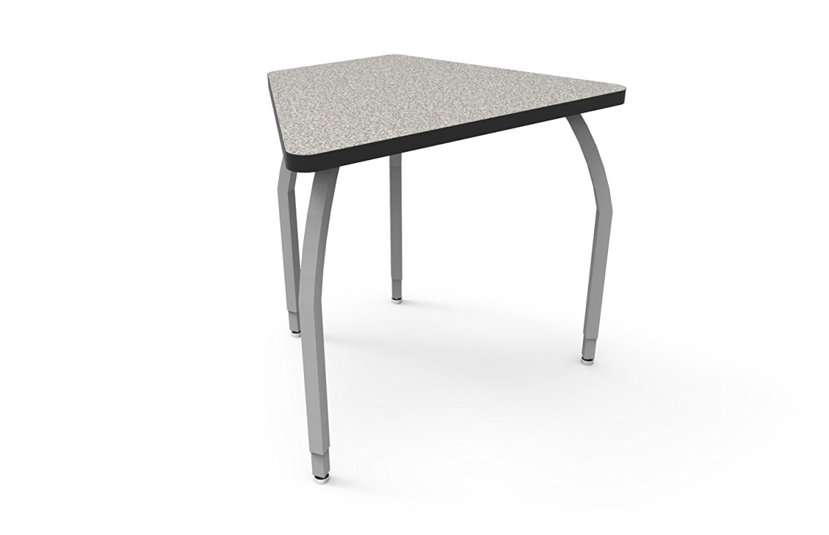 Wisconsin Bench Elo7217-ejass-25 Elo Connect 8 Desk With Grey Nebula Laminate & 4 Junior Adjustable Smooth Silver Legs - 21-26 X 33 X 24 In.