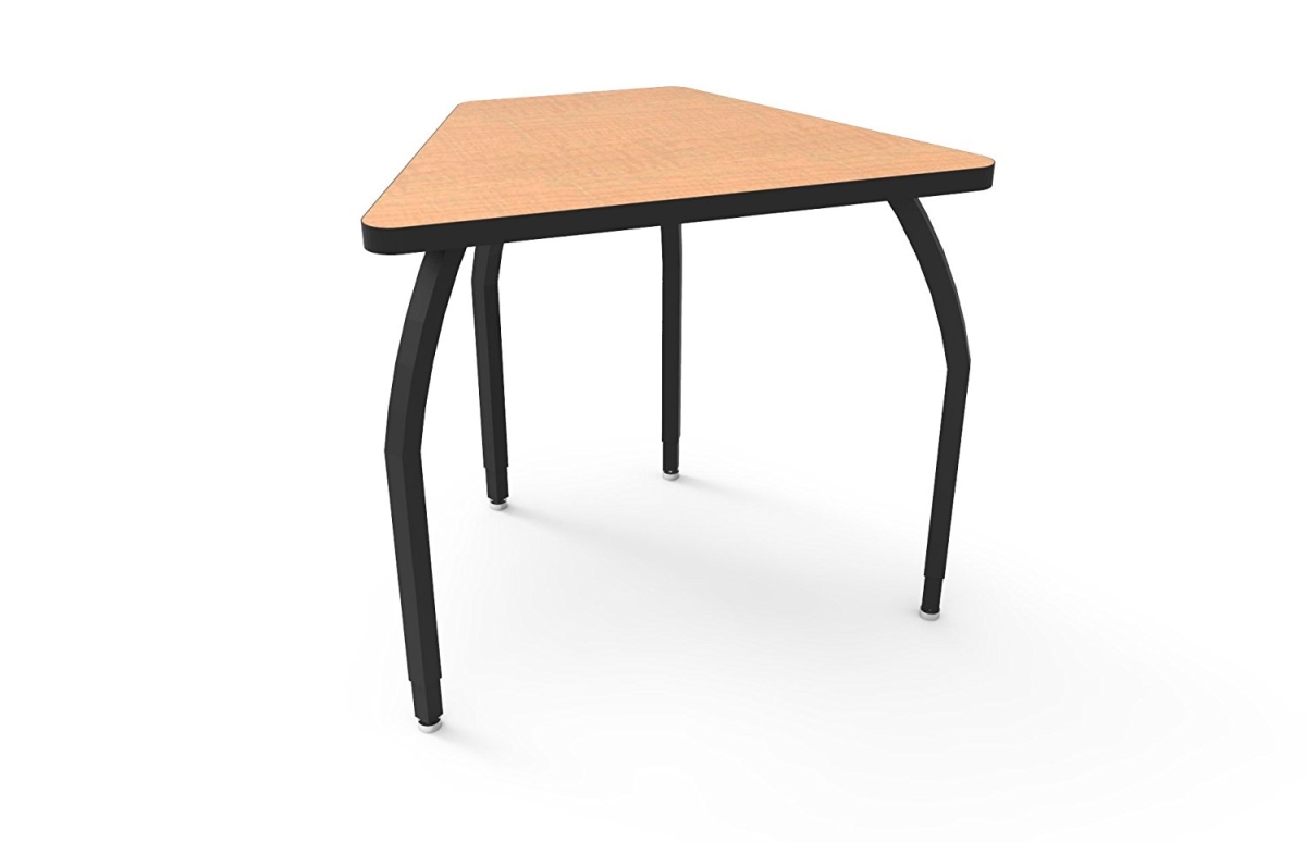 Elo Connect 8 Desk With Fusion Maple Laminate & 4 Junior Adjustable Black Legs - 21-26 X 33 X 24 In.