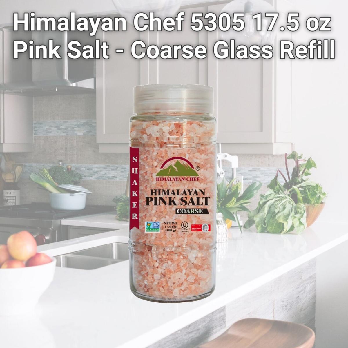 Picture of Himalayan Chef 5305 17.5 oz Pink Salt - Coarse Glass Refill