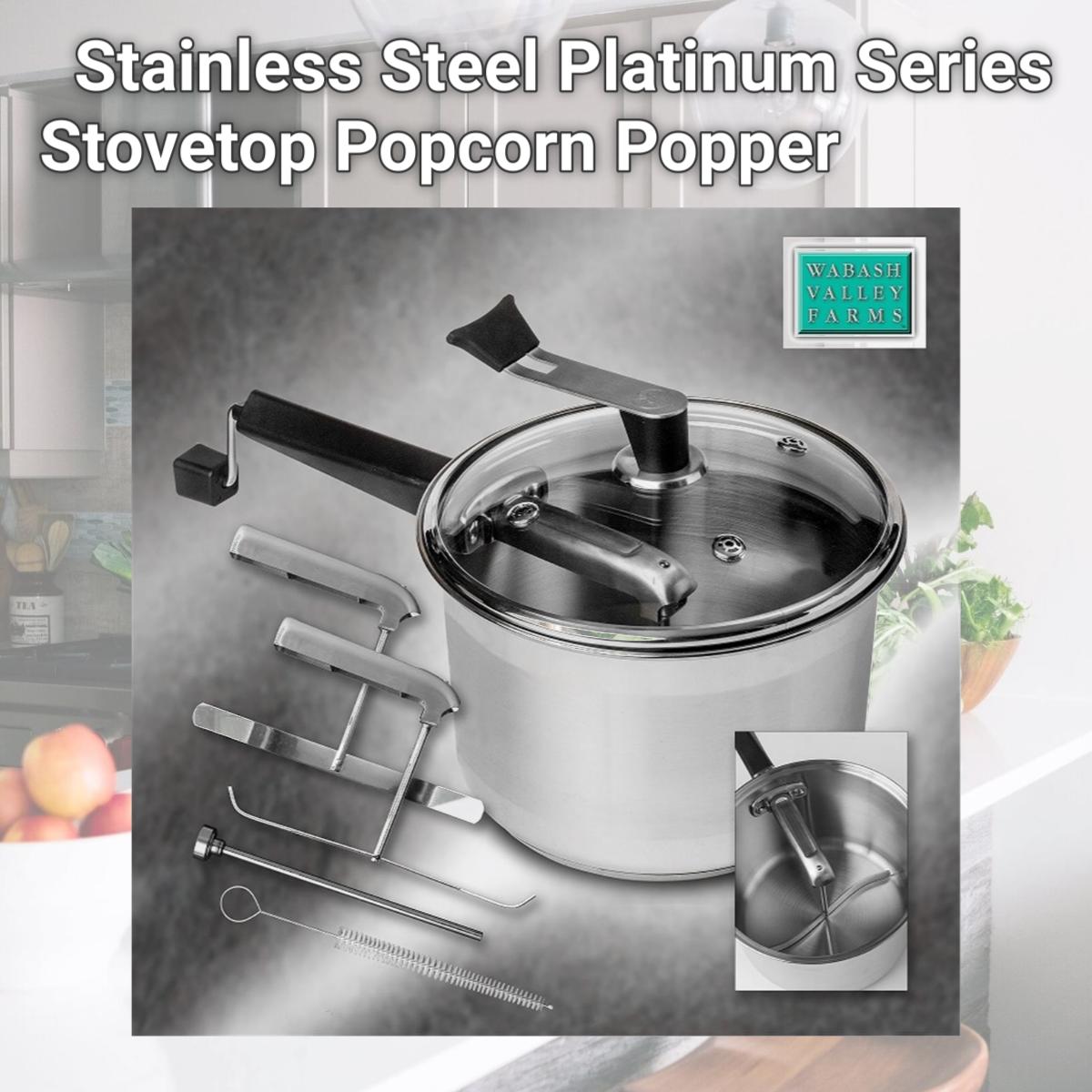 Picture of Wabash Valley Farms 23000-D Stainless Steel Platinum Series Stovetop Popcorn Popper