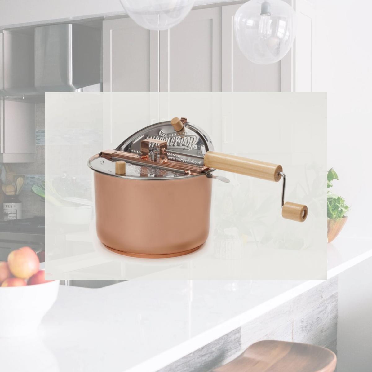 Picture of Wabash Valley Farms 23010-D Cooper Plated Stainless Steel Stovetop Popcorn Popper