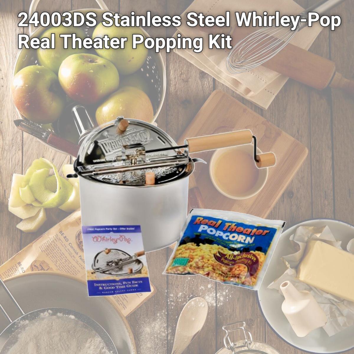 Picture of Wabash Valley Farms 24003DS Stainless Steel Whirley-Pop  Real Theater Popping Kit
