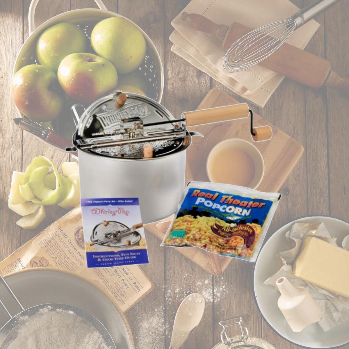 Picture of Wabash Valley Farms 24003DS Stainless Steel Whirley-Pop  Real Theater Popping Kit