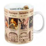 44 1 330 2015 Mugs Of Knowledge History Of Art - Set Of 4