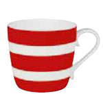 44 2 057 1342 Polka Stripes Strawberry Mugs - Set Of 4