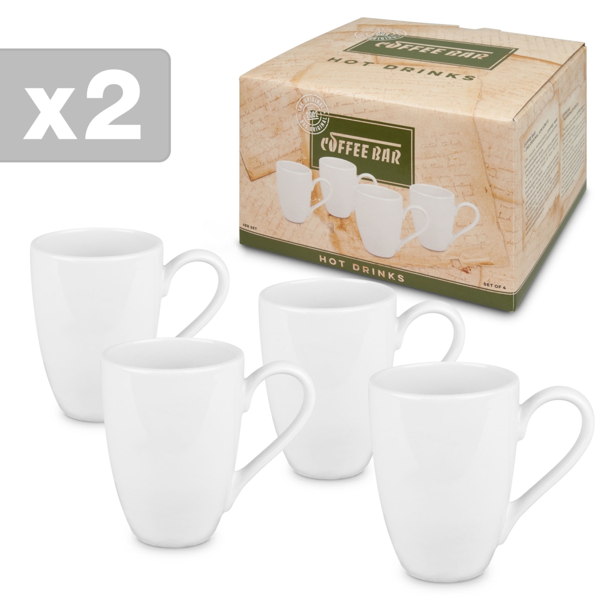 27 5 009 0001 No-9 Writing On Black Coffee Cups & Saucers - Set O 4
