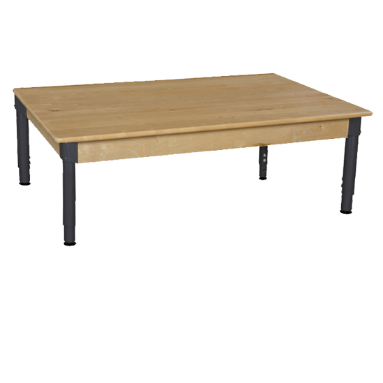 834a1217 30 X 48 In. Rectangle Hardwood Table With Adjustable Legs 12 In. - 17 In.