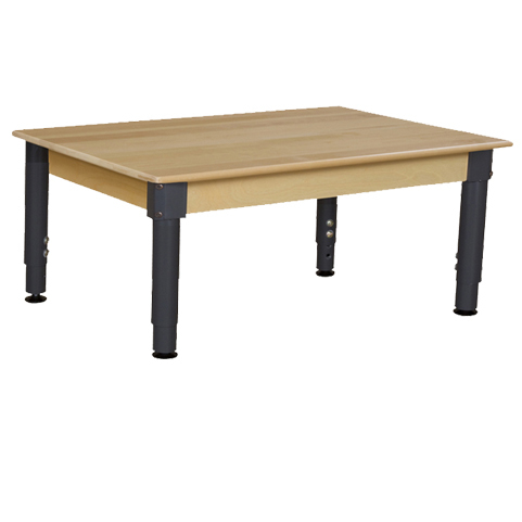 848a1217 24 X 48 In. Rectangle Hardwood Table With Adjustable Legs 12 In. - 17 In.
