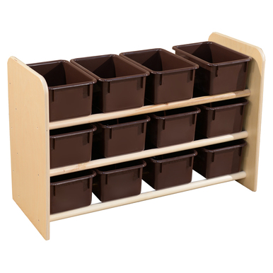 13802 See-all Storage With 12 Brown Trays