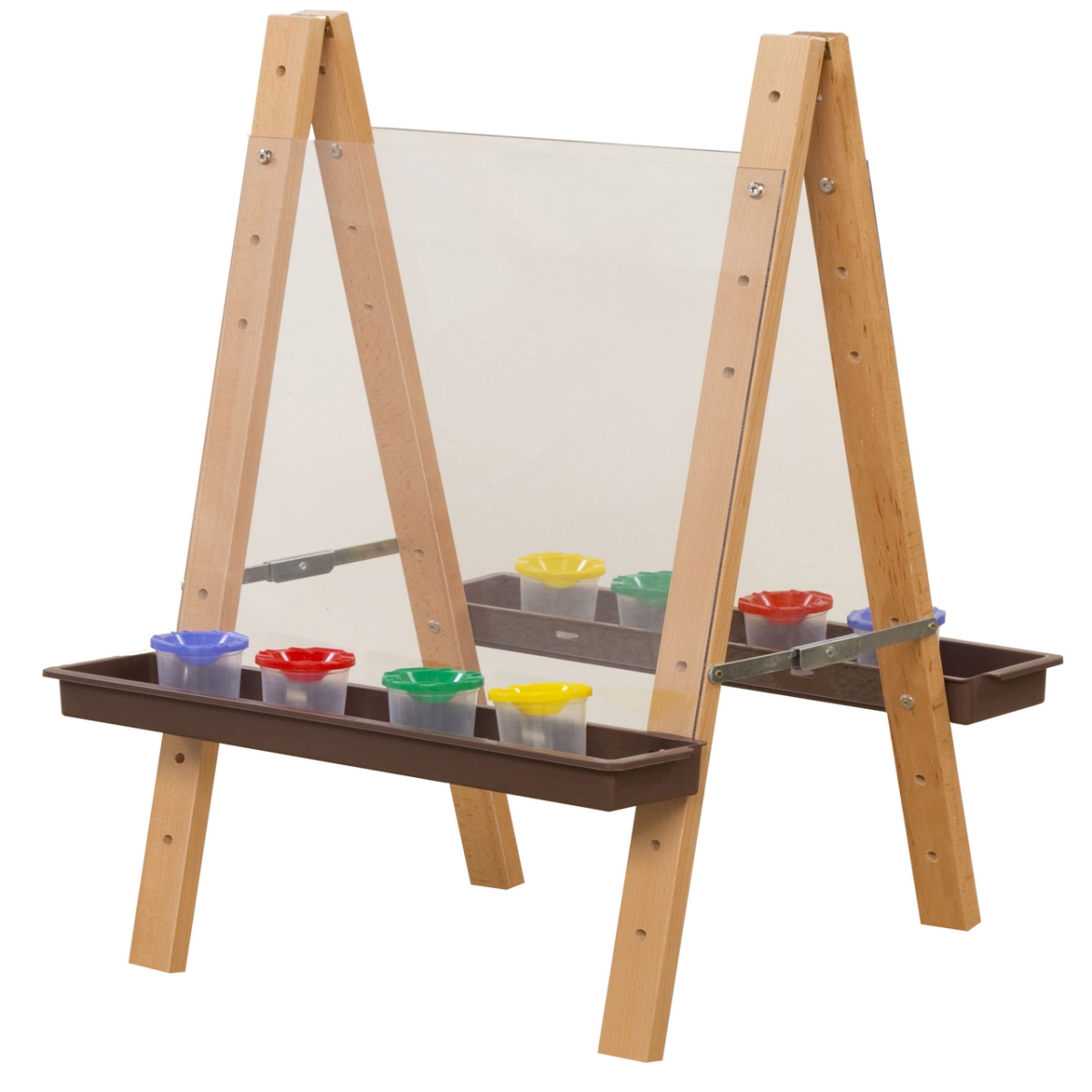 17523bn Tot Size Double Acrylic Easel With Brown Trays