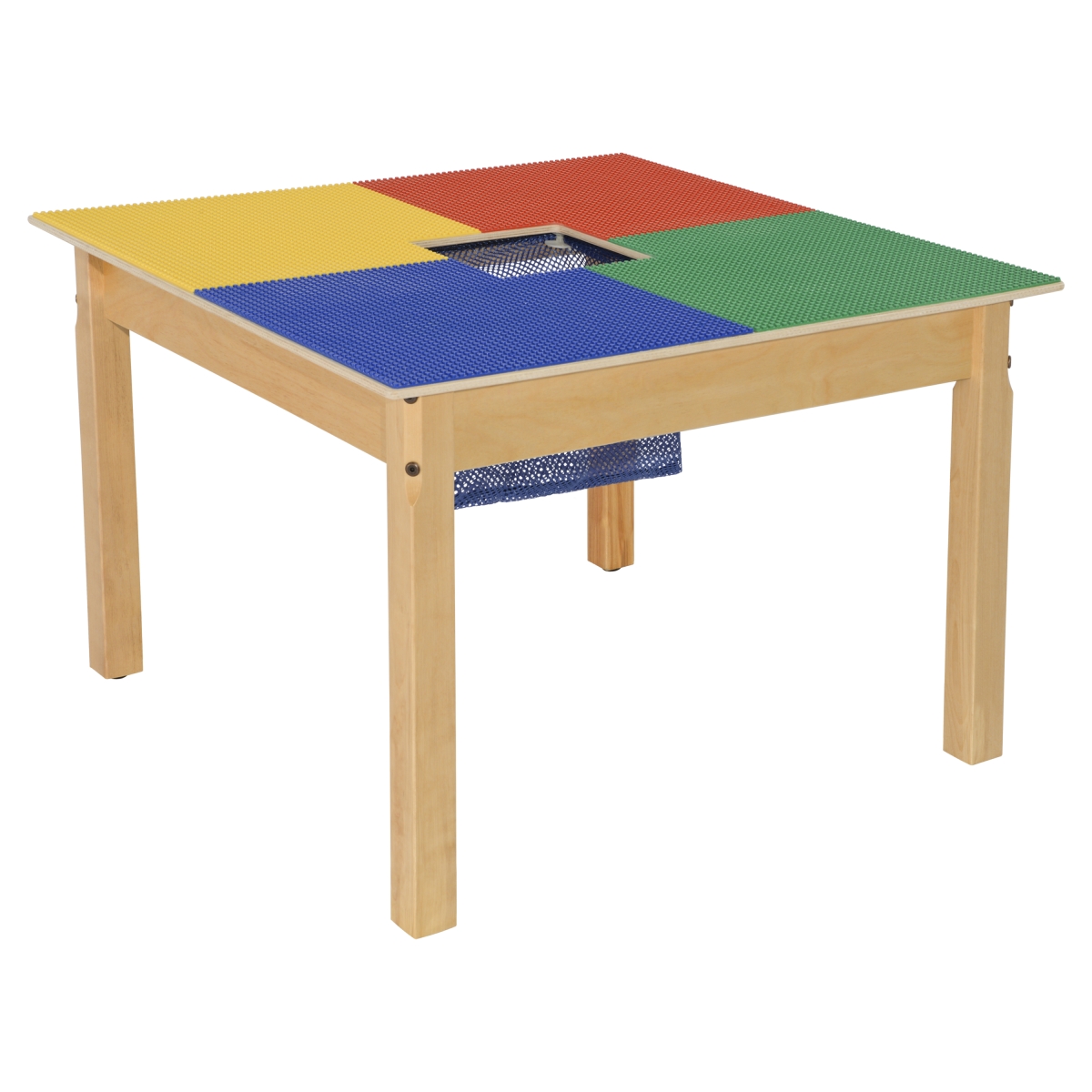 Tp3131sgn20 20 In. Lego Compatible Square Table With Legs, Multi Color