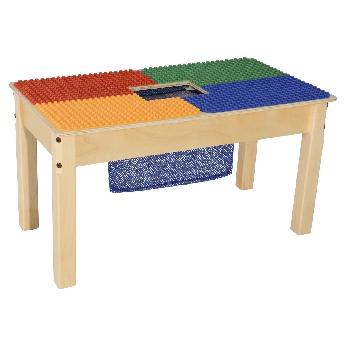 Tp1631pgn16 16 In. Duplo Compatible Rectangle Table With Legs, Multi Color
