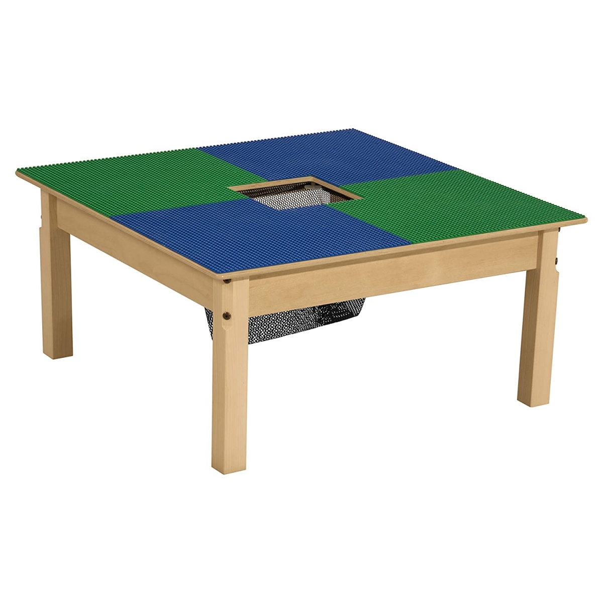 Tp3131sgn16-bg 16 In. Lego Compatible Table With Legs, Blue & Green - Square