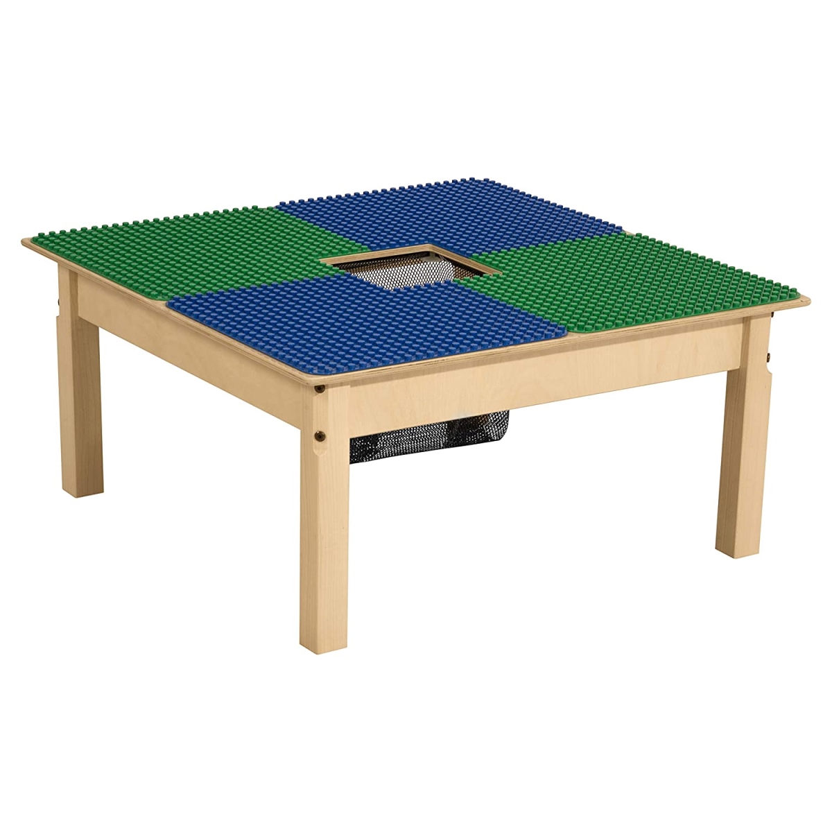 Tp3131pgn14-bg 14 In. Duplo Compatible Table With Legs, Blue & Green - Square