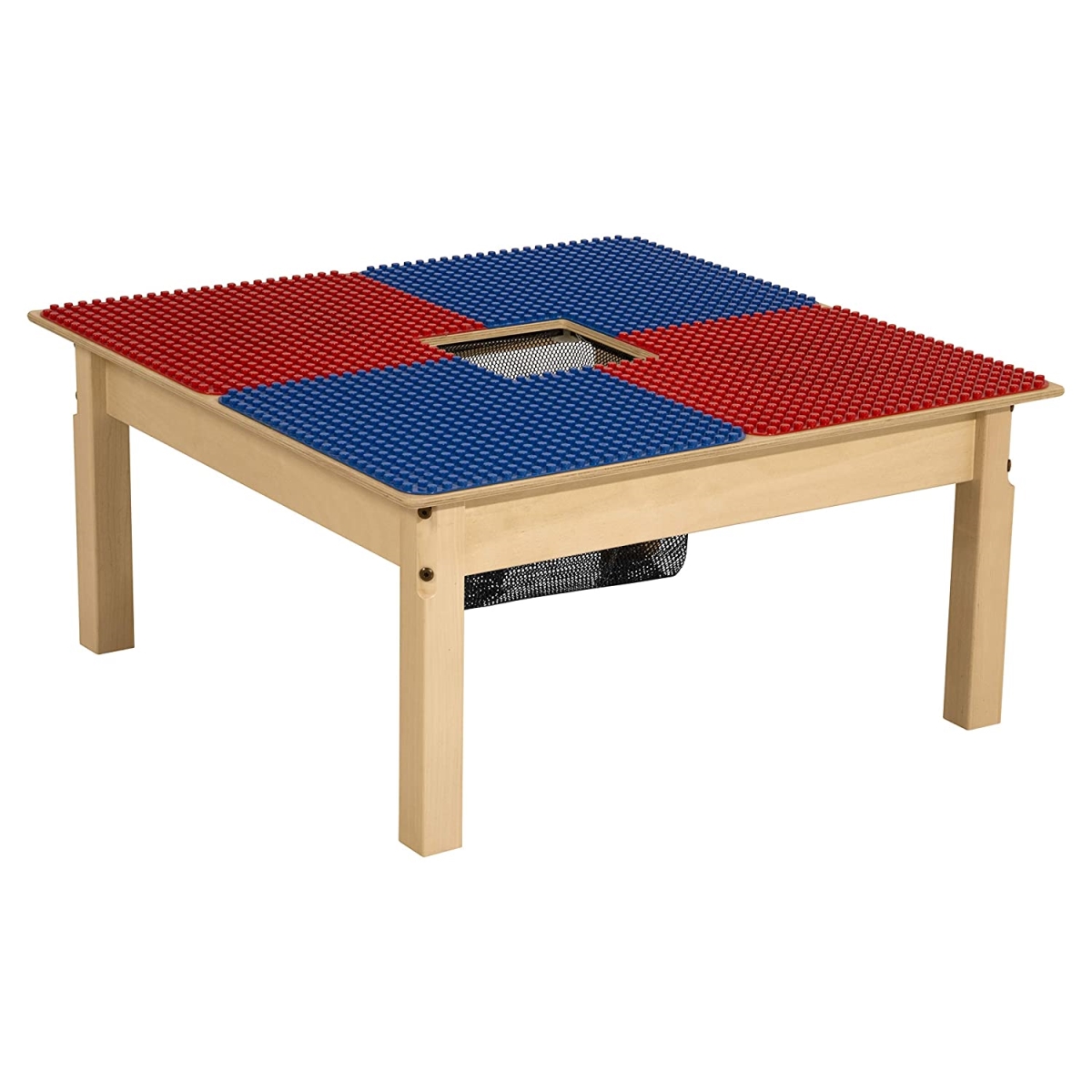 Tp3131pgn14-br 14 In. Duplo Compatible Table With Legs, Blue & Red - Square