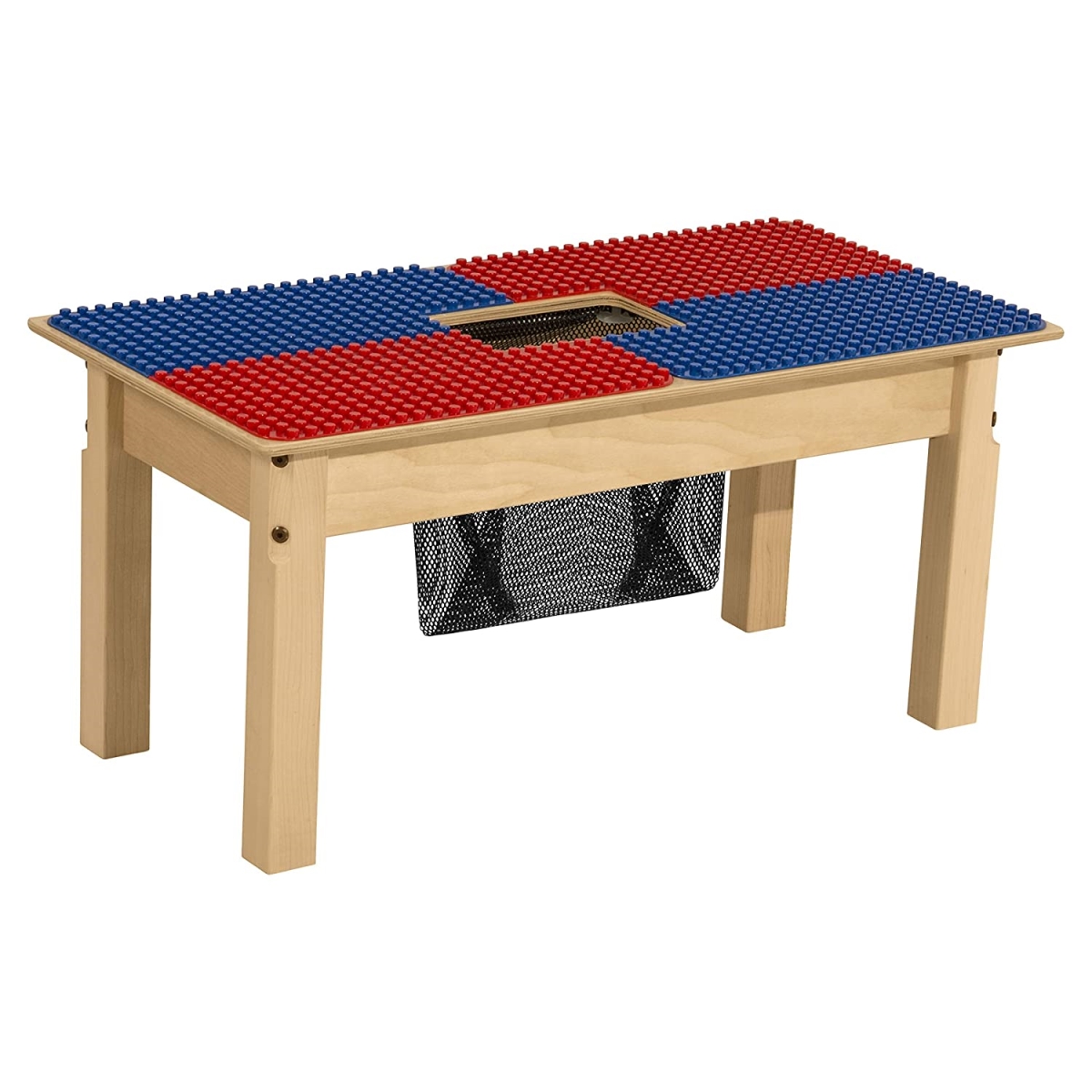 Tp1631pgn14-br 14 In. Duplo Compatible Table With Legs, Blue & Red - Square