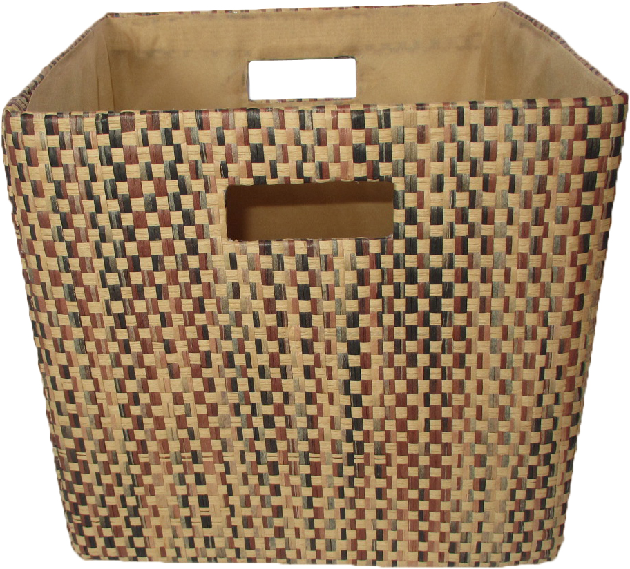 70032 11 In. Cube Collapsible Tote Mahogany Tweed Pack Of 2