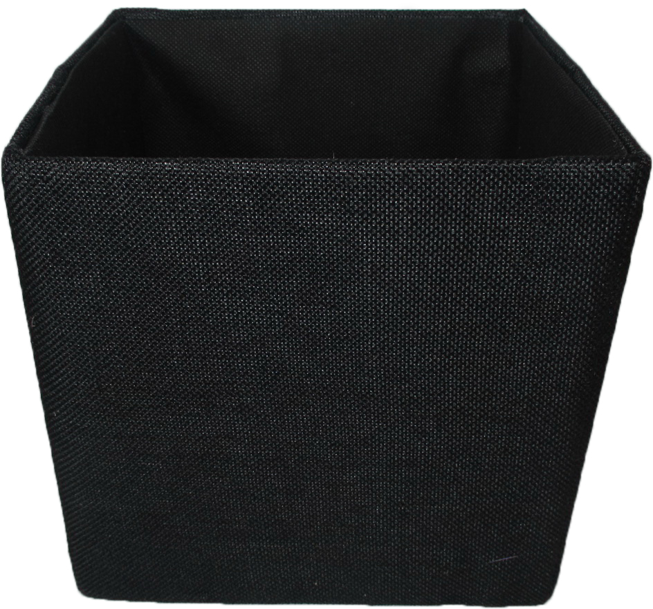 70036-7p 7 In. Collapsible Tote Black Canvas Pack Of 2