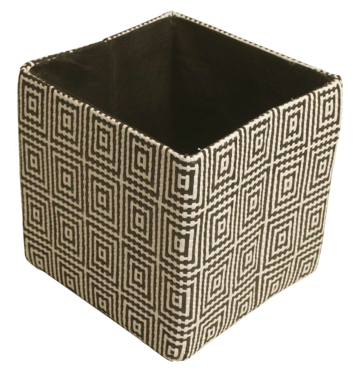 70039-7p 7 In. Collapsible Tote Black Concentric Squares Pack Of 2