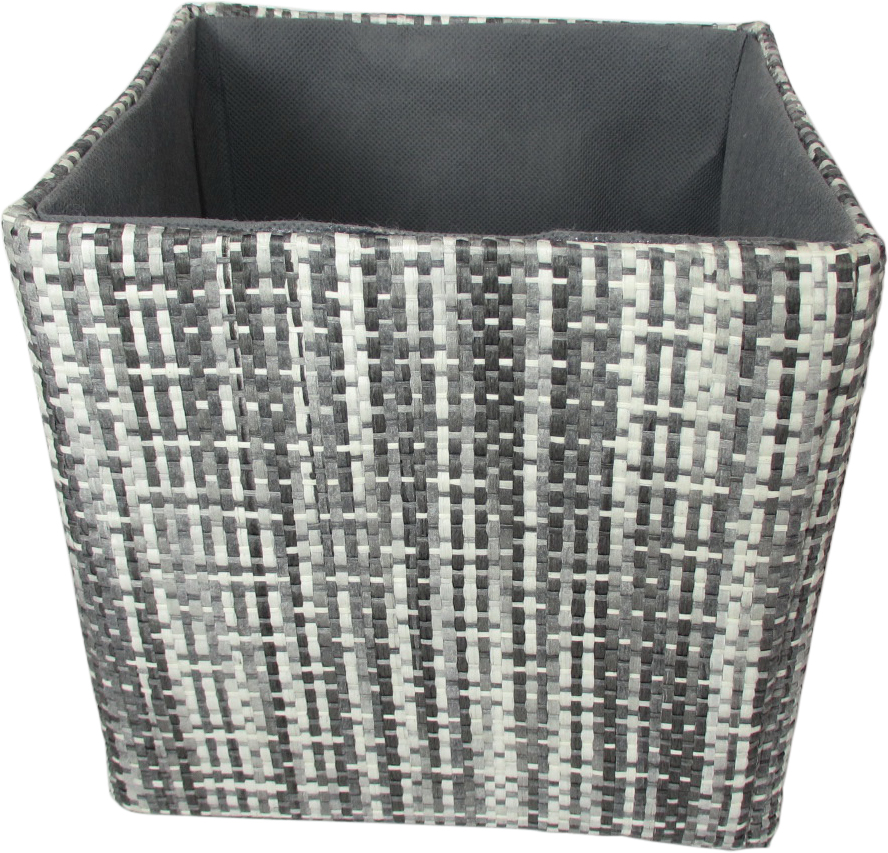 70040-7p 7 In. Collapsible Tote Gray Tweed Pack Of 2