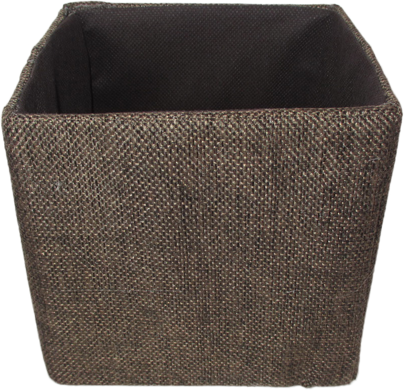 70033-5p 5 In. Collapsible Tote Dark Brown Woven Pack Of 2