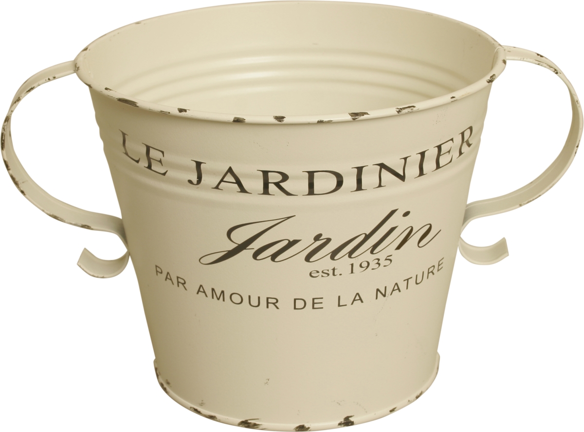 8681-7p 7 In. Distressed French Metal Pot Cover