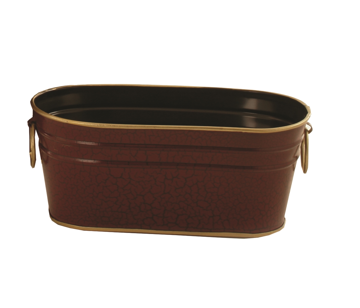 0830-9 9 In. Oval Metal Planter