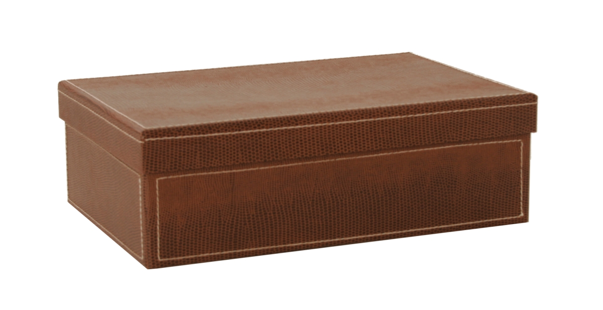 7119-brn 9.5 In. Paperboard Box With Lid Brown Pack Of 2