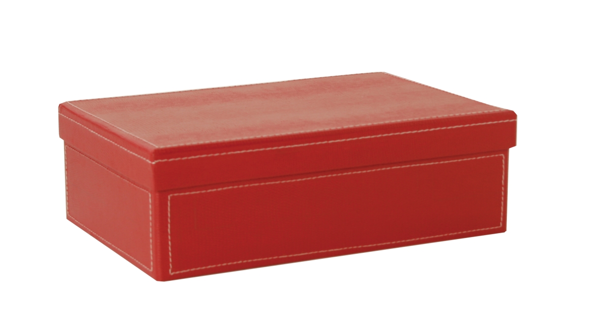 7119-red 9.5 In. Paperboard Box With Lid Red Pack Of 2