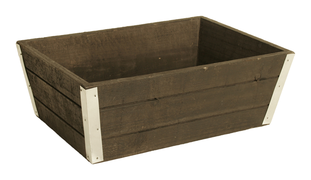 8134-gray 10.5 In. Distressed Wood Planter