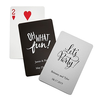41095-77 Personalized Foil Stamped Playing Cards, Silver