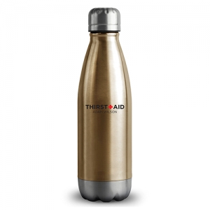 T121-55-8892-147 Central Park Travel Bottle Thirst Aid Printing, Matte Gold