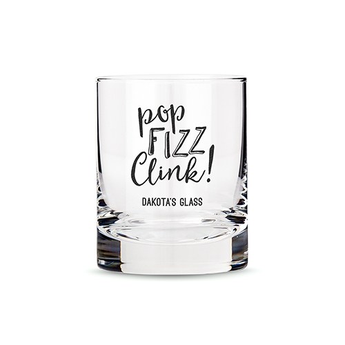 9888-p-8483-147-c10 Personalized Whiskey Glasses With Pop Fizz Clink Printing, Black