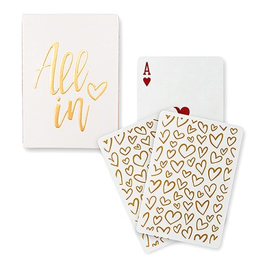 4558-55 Gold Foil All In Playing Cards