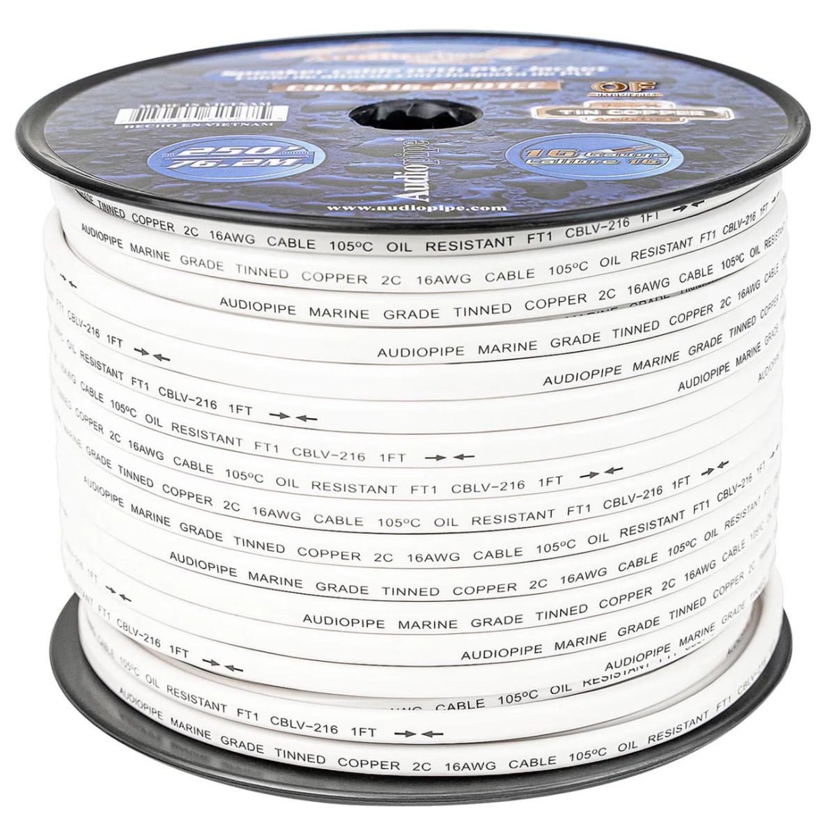 CBLV216250TCC 16 Gauge 100 Percent Copper Tinned OFC Marine 250 ft. Speaker Cable with PVC Jacket