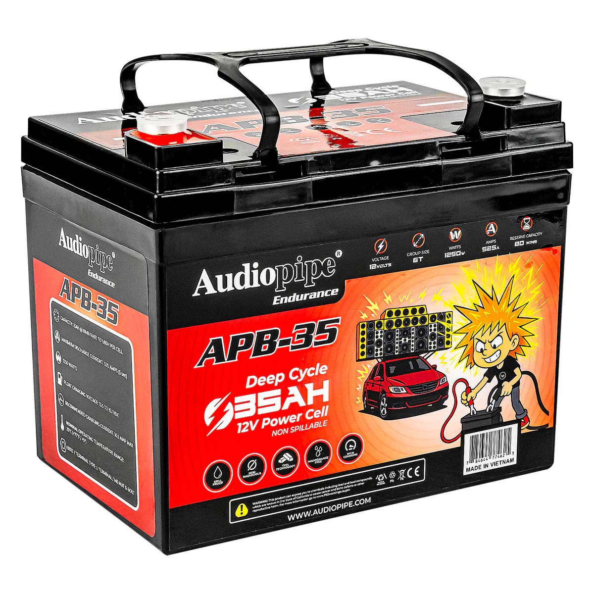 APB35 12V AGM Deep Cycle Power Cell Battery - 35Ah