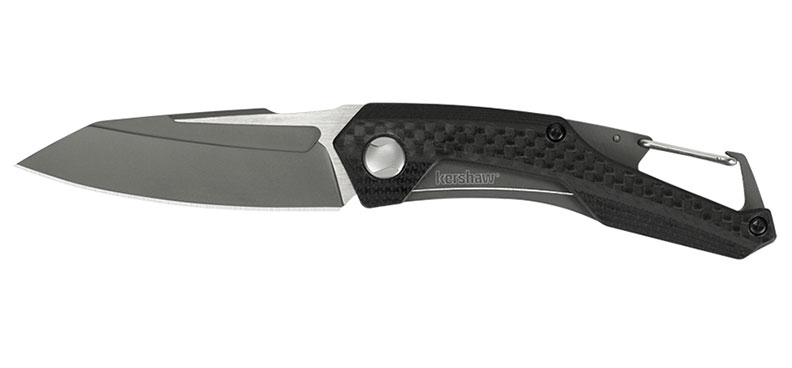 1220 2.5 In. Reverb Folding Knife Two-tone Sheepsfoot Blade G10 Handle With Carbon Fiber Overlay