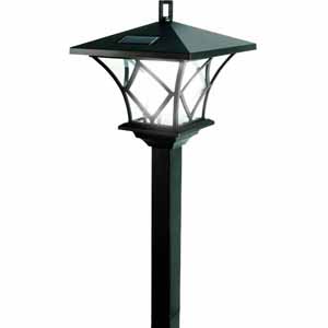 60 In. Ideaworks Two Looks In One Vintage Outdoor Solar Led Lamp Post, Black