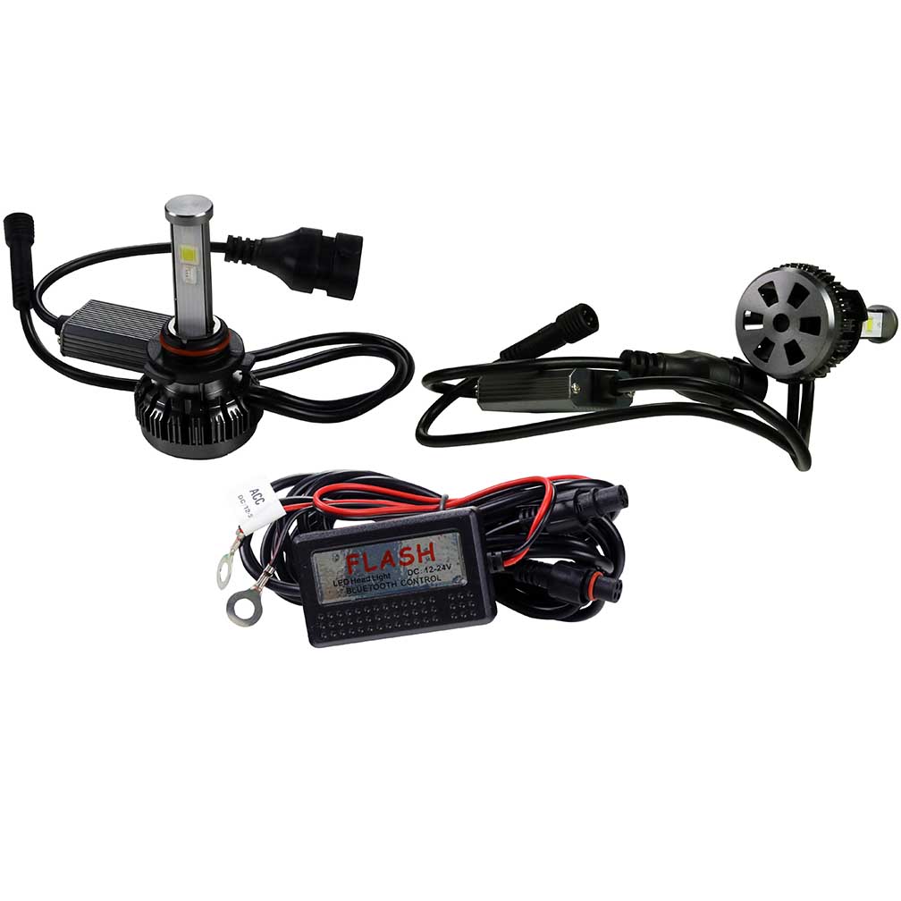 Maxpower RGB900490076K 9004 & 9007 RGB 6000K LED Headlights Controlled by Smart Phone Via Bluetooth Maxpower RGB900490076K 9004 & 9007 RGB 6000K LED Headlights Controlled by Smart Phone Via Bluetooth