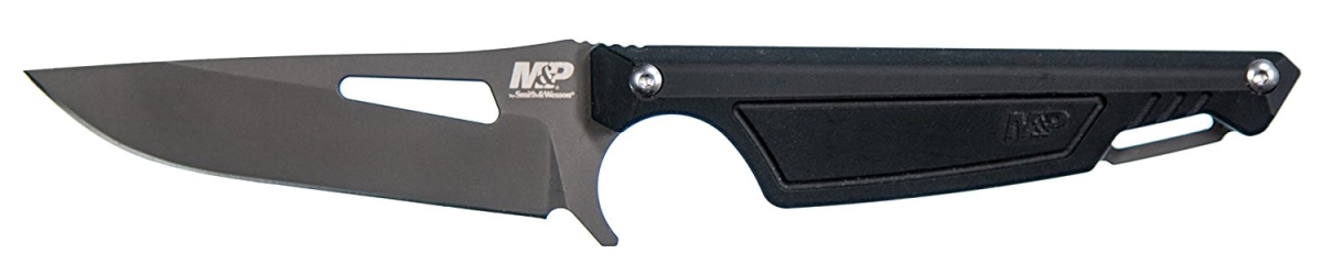 1084322 S&W M&P Shield 7.5 in. Stainless Steel Full Tang Fixed Blade Knife with 3.25 in. Clip Point Blade