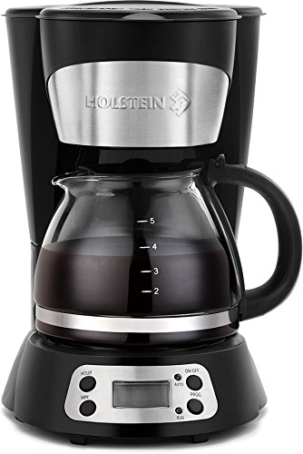 Hh09101009b 5 Cup Programmable Coffee Maker, Black