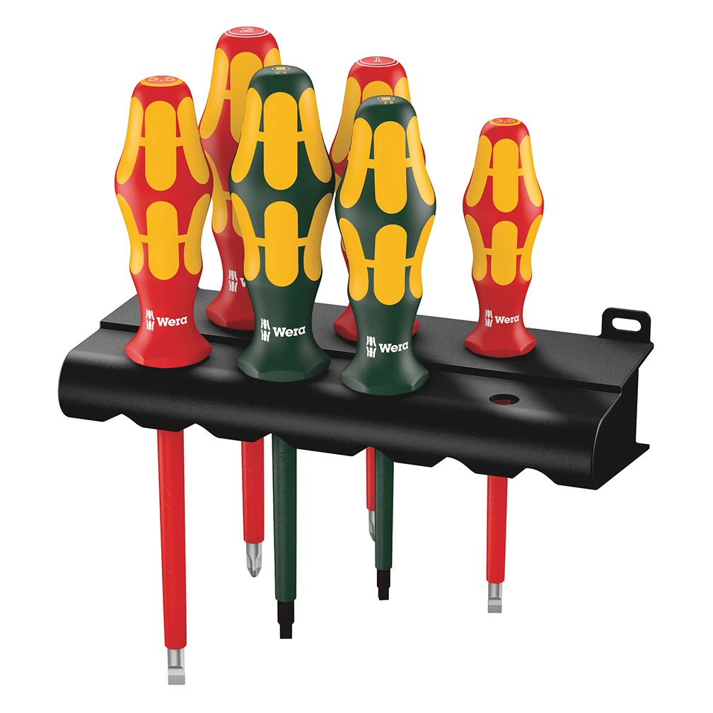 EAN 4013288122957 product image for Wera Tools 05347777001 Laser Etched Tip Screwdriver Rack Set - 6 Piece | upcitemdb.com